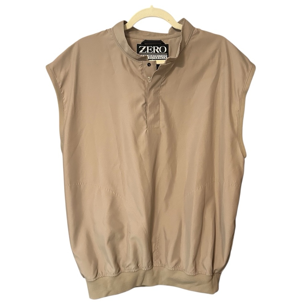 Zero Restriction Golf Outerwear Tan Microfiber Men’s Pullover Vest Size Large